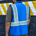 Chaleco Alta Visibilidad con Malla en Espalda LAMIRA Azul