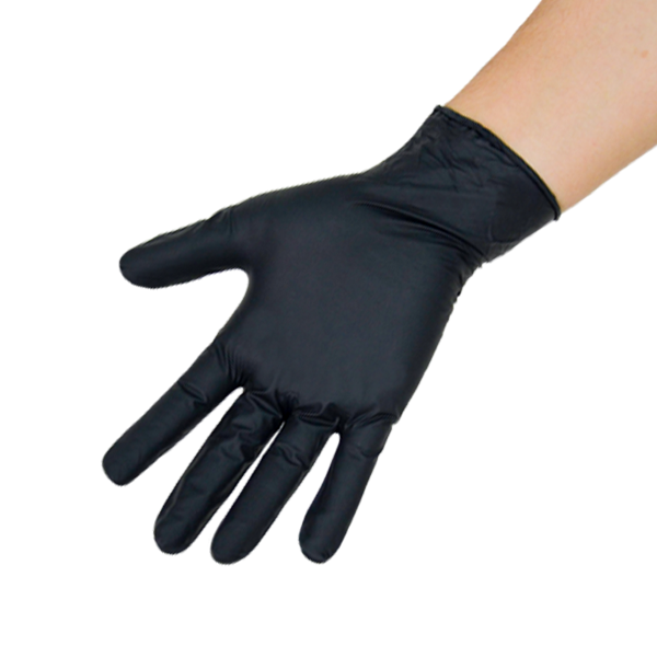 Guante Desechable, Nitrilo 4.7 mil Clorado Texturizado sin Polvo Microflex Ansell (Paq. con 100 Pieza), Negro, 93-252, MD