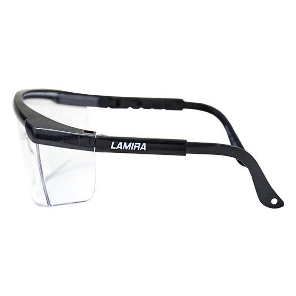 Lente, Policarbonato Antimpacto con Protección Panorámica y Armazón Negro LAMIRA, Transparente, 2994-CL