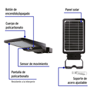 Luminario suburbano de LED 8 W con panel solar, Volteck