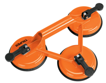 [100762] Ventosa de aluminio para vidrio, 3 copas de succión, Truper