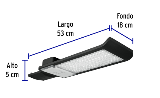 [46259] Luminario suburbano plano de LED 100 W alta intensidad