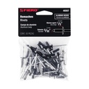 Bolsa c/50 remaches 5/32'x1/2' negros de aluminio, ala 5/16'