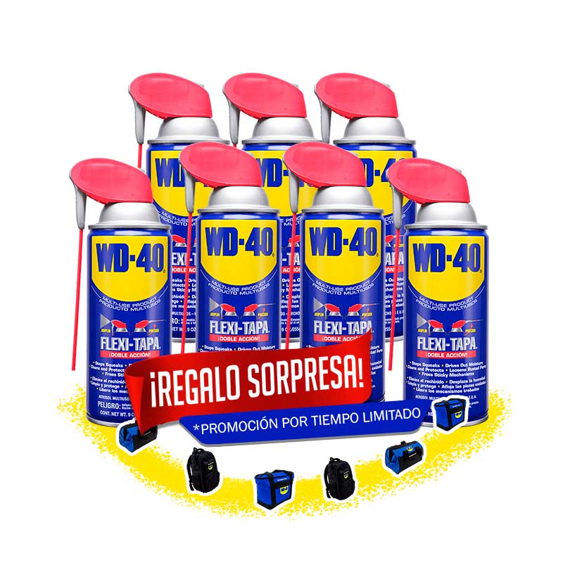 PACK DE 7 PIEZAS, WD-40 ACEITES MULTIUSOS AEROSOL FLEXI-TAPA