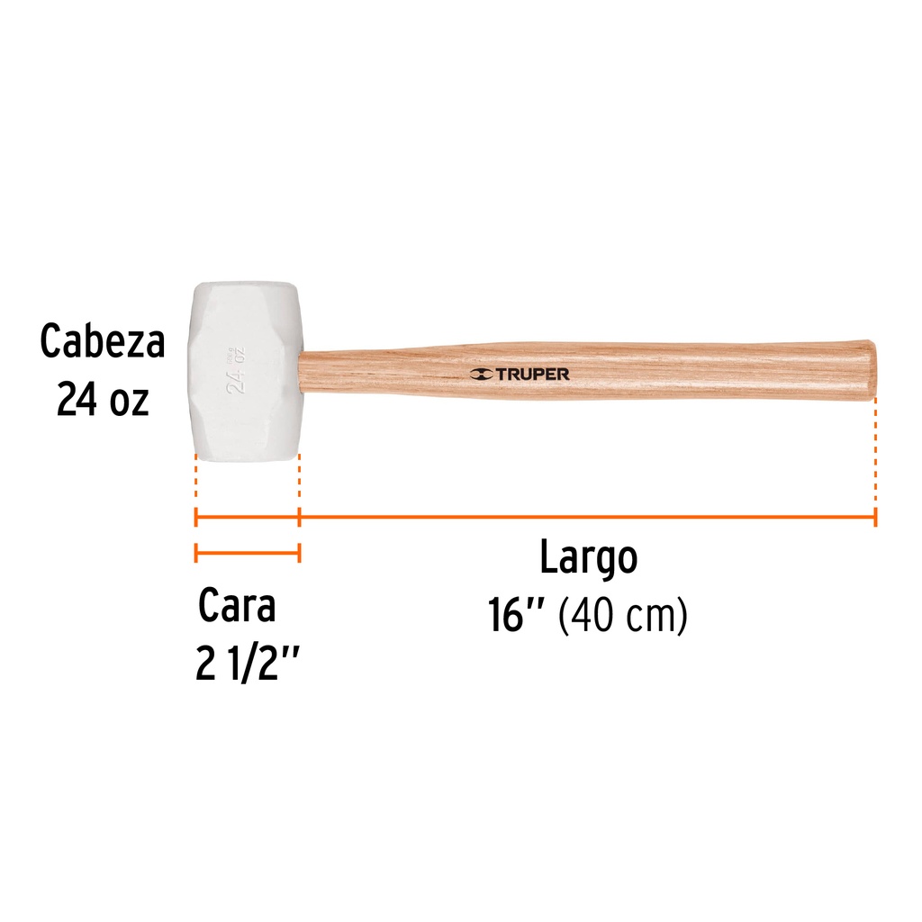 [16932] Mazo de hule 24 oz, Truper