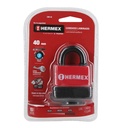 Candado laminado, recubierto de plástico, 40mm, blister