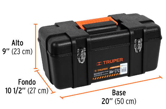 Caja para herramienta de 20' industrial, broches metálicos