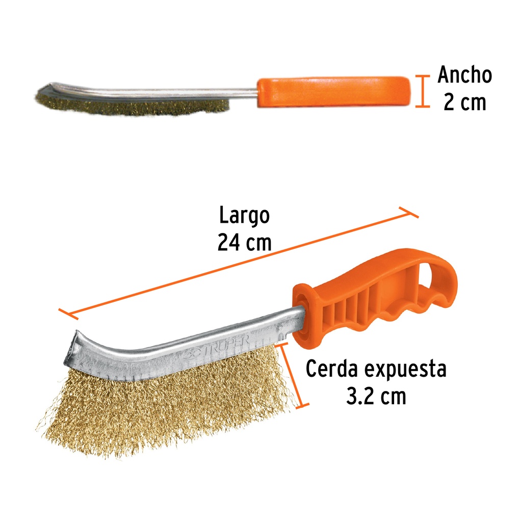 [11540] Cepillo de alambre curvo anti-chispa de alambre ondulado