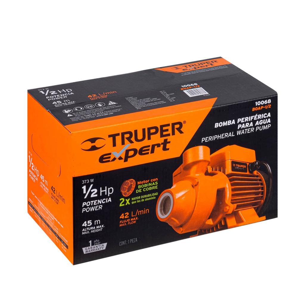 [10068] Bomba periférica 1/2 HP, Truper Expert