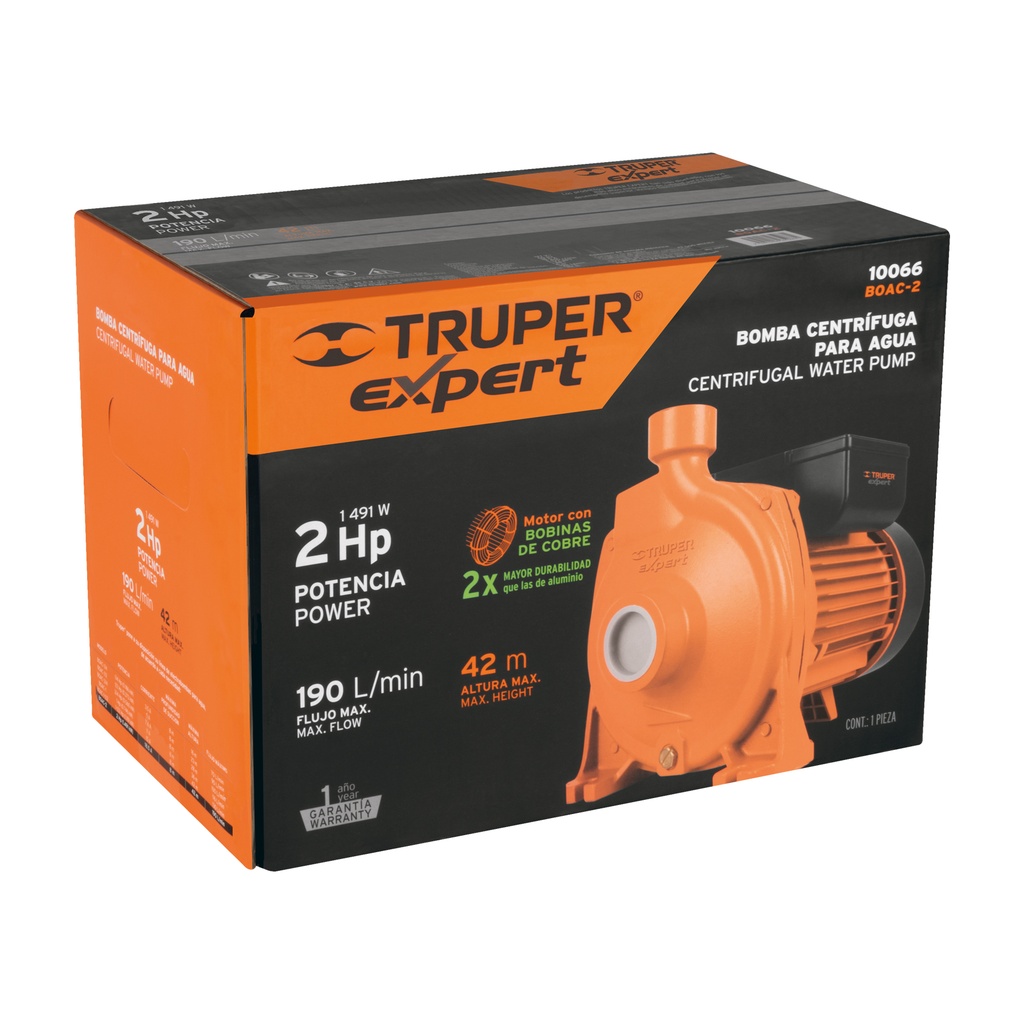 [10066] Bomba centrífuga para agua modelo europeo, 2 HP, Expert