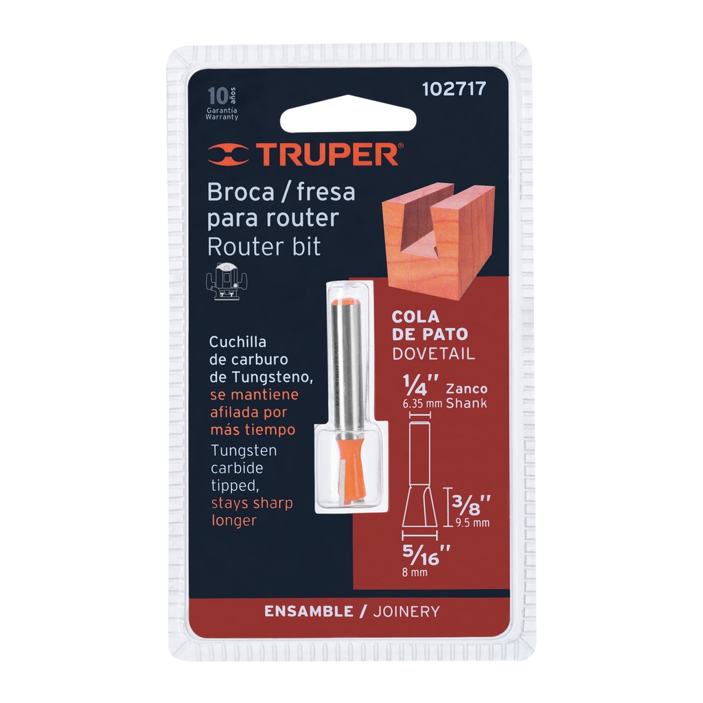 [102717] Broca para router, cola de pato, 5/16'