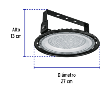 [46792] Luminario de LED 100 W High Bay, Volteck