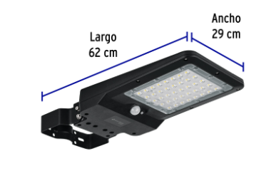 [46957] Luminario suburbano de LED 8 W con panel solar, Volteck