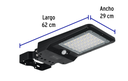 Luminario suburbano de LED 8 W con panel solar, Volteck
