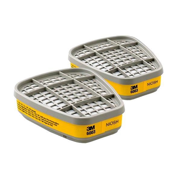 Cartucho, para Vapores Orgánicos y Gases Ácidos 6003 3M (Pieza), Amarillo