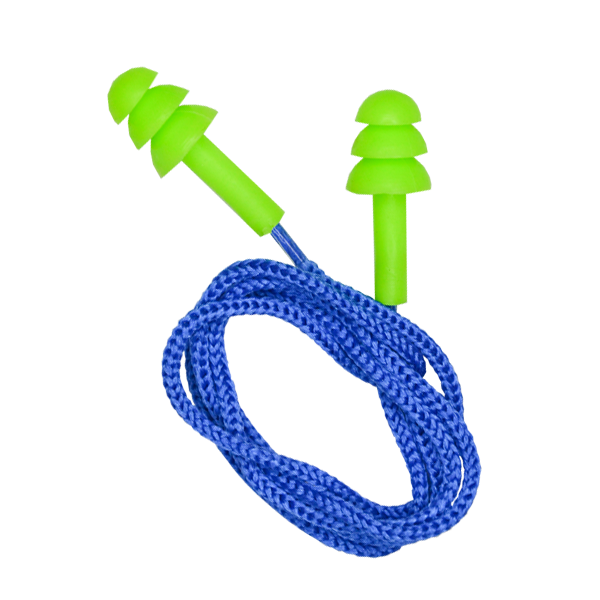 [AS-026CC] Tapón Auditivo, Reutilizable con Cordón Alta Visibilidad NRR 26 dB AP Mascarillas (Par), Verde