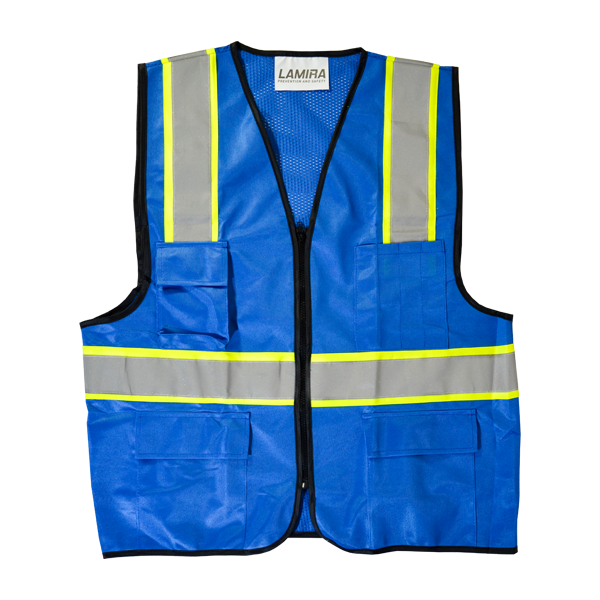 [LS-4051] Chaleco Alta Visibilidad con Malla en Espalda LAMIRA Azul