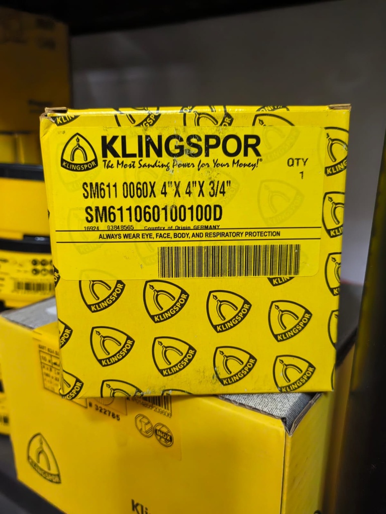 [SM611060100100D] CEPILLO DE LIJA GRANO 40, MEDIDA 4"X 4"X 3/4"